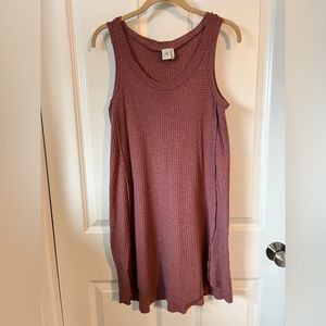 Paper Crane Mauve Waffle Dress